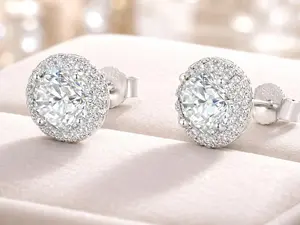 Luxury Lab-Grown Diamond Earrings in 925 Silver