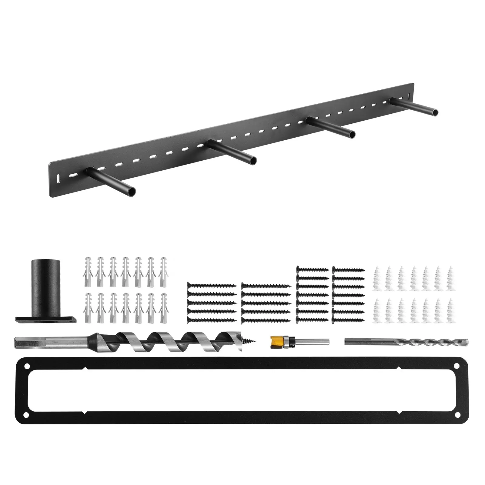 【Summerfinds】VEVOR Floating Shelf Bracket 1 Pack, 230 lbs/104 kg Weight Capacity, 46x6.2x3 inch / 1168.4x157.4x76.2 mm, Heavy Duty Hidden Shelf Brackets Support, Wall Mounting Invisible Floating Shelves Bracket Hanger Stand Room Accessories