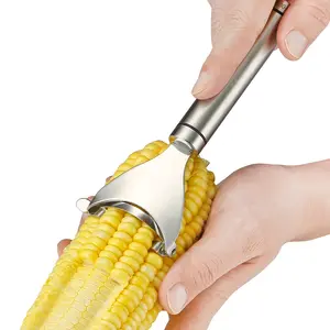 2pcs Stainless Steel Corn Peeler, Corn Cob Stripper Tool, Corn Thresher from the Cob, Kitchen Gadget Removes Corn Kernels From Cobs Quickly