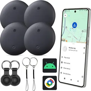 Air Tracker Tag Smart Tag for Android, 4 Pack Bluetooth-compatible Tracker, Compatible with Google Find HUB, Item Locator for Luggage, Keys, Backpack, Ip66 Waterproof