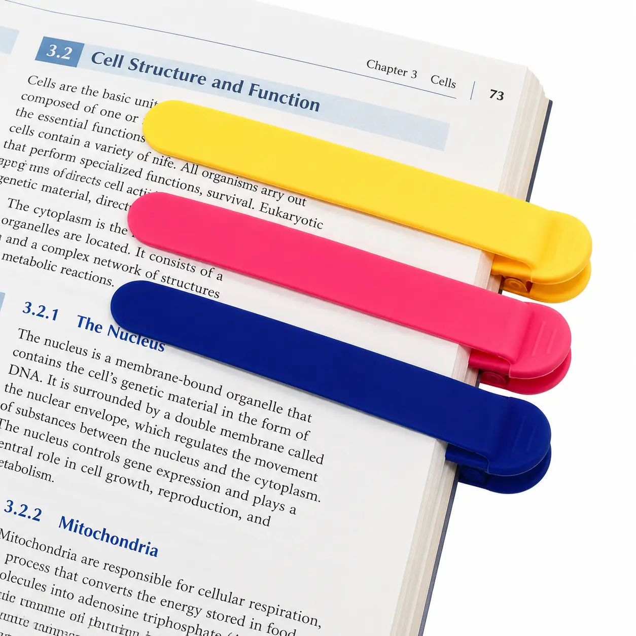 Automatic Page-Follow Bookmark Clips, Silicone Reading Bookmarks with Metal Spring Clip, Reusable Page Markers for Books, Textbooks, Journals and Planners, Reading Accessories for Students and Book Lovers