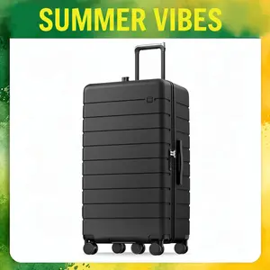 LUGGEX 30 Inch Trunk Luggage, Polycarbonate Hardside Large Checked Suitcase with 5 Spinner Wheels & Shock-Absorbing Wheels, TSA Lock summervibes EX-Enhance