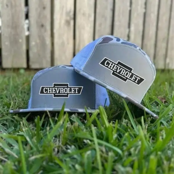 Chevrolet Trucker Hat | Embroidered 7 Panel Mesh Snapback | Flat Bill Chevy Truck Cap | Gift for Truck Lovers