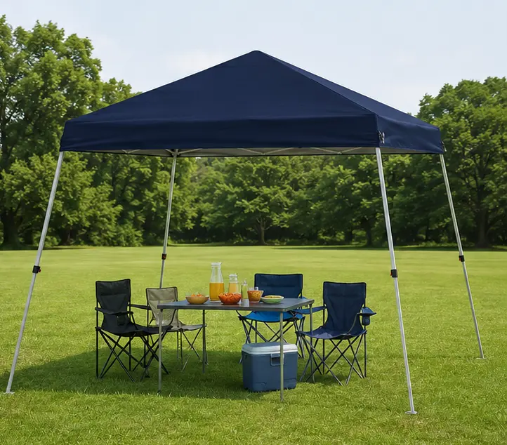 10 ft x 10 ft Instant Slant Leg Outdoor Canopy Shelter, Dusty Blue