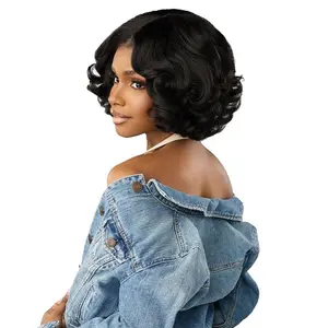 Sensationnel Kinky Edges Y-Part Glueless HD Lace Front Wig - Y-PART KINKY ROLLER SET 10"