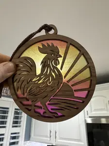Rooster Suncatcher for Sunny Window