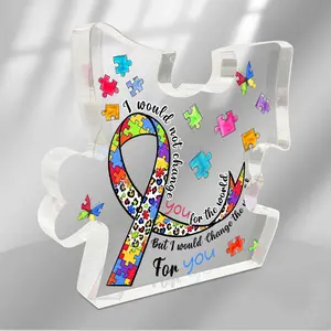 Puzzle Acrylic Gifts for Women Coworker Inspirational Desk Sign for Office Home  - Acrylic Puzzle Plaque