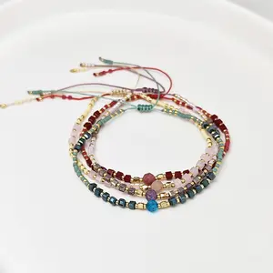 Sunstone Beaded Bracelet, Bohemian Style Bracelet, Fashion Trends, Adjustable Jewelry, Millet Bead String