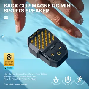 Portable Bluetooth Speaker Outdoor IPX5 Waterproof Sports Microphone Speaker Clip-On Wearable Speaker For Hands-Free Music/Calls