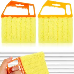 2 Piece Blind Curtain Cleaning Tool Set, Home Cleaning Tool, Household Cleaning Tool, Microfiber Dust Cleaner for Window Air Vent Grilles, Efficient Blinds Maintenance Kit