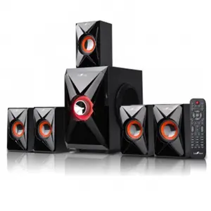 Befree Sound  5.1 Channel Surround Sound Bluetooth Speaker System- Orange