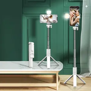 Phone Tripod & Selfie Stick, Extendable Cell Phone Tripod Stand with Wireless Remote and Phone Holder, Compatible with iPhone Android Phone-2
