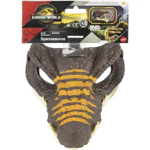 Jurassic World: Rebirth Basic Spinosaurus Mask with Eye Coverage & Comfortable Strap - Collectible Costume Accessory, Figurine/Statue Gift