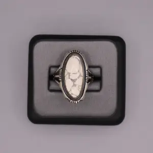 Sterling Silver Stone Ring - White Buffalo Turquoise