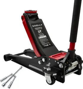 3 Ton Low Profile, Heavy-Duty Steel Racing Floor Jack with Dual Pistons Quick Lift Pump, with Lug Wrench Lifting Range 3.35"-19.69"