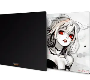 Glass Gaming Mouse Pad Large 19.3 x 16.5 inch – Tempered Hard Mousepad with Full Silicone Base Glasspad for FPS Gaming, Zero Friction, XL