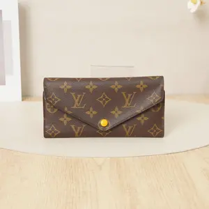 Pre-owned Louis Vuitton Coated Canvas Small Leather Goods Long Wallet DS067931 A120