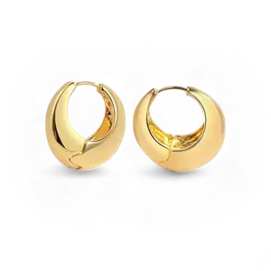 Chunky Round Dome Huggie Earrings