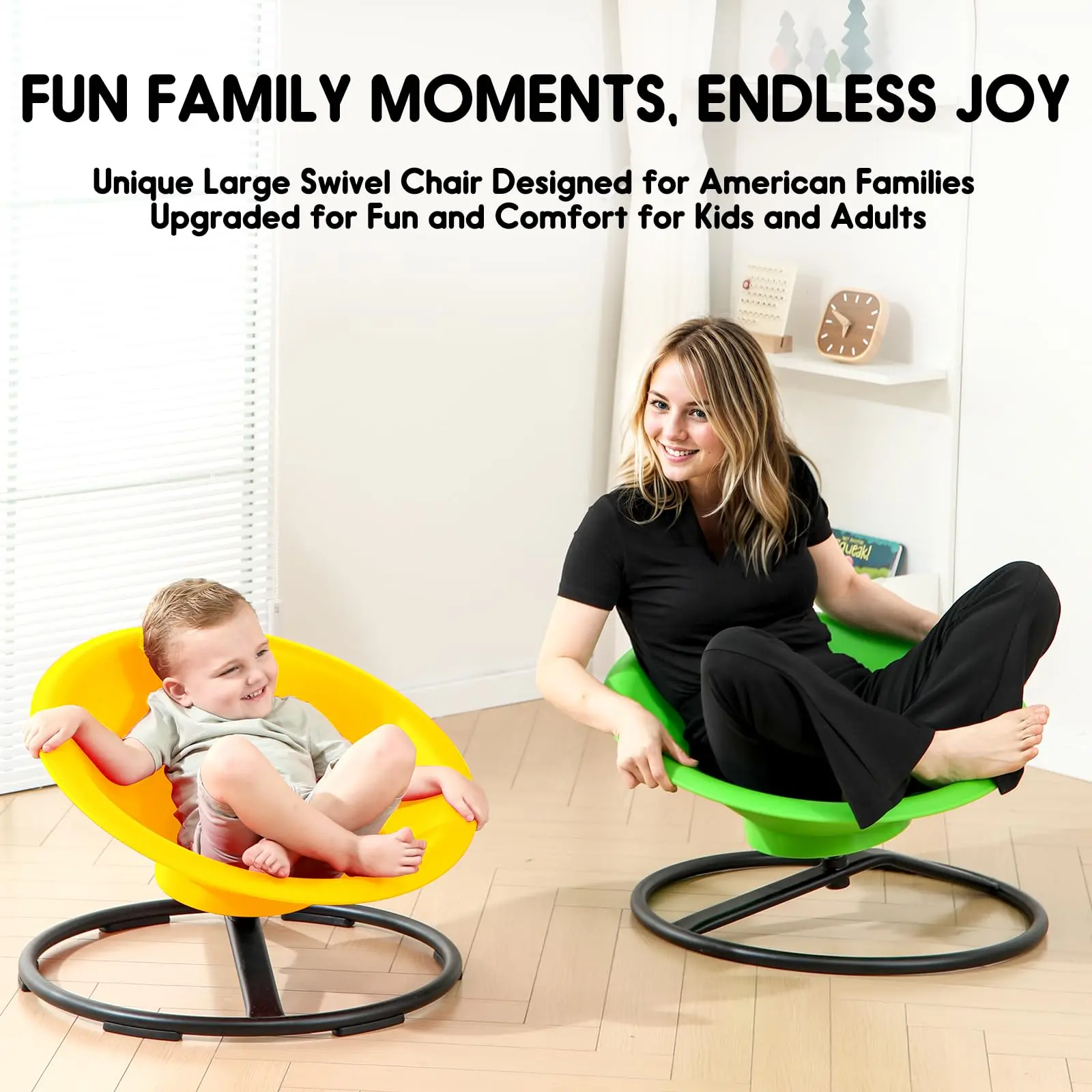 Widest and Largest Sping Chair For Children&Adult,220Lb Maximum Weight,Sensory Furniture For Kids,Can Sit And Spin,Non-slip Metal Base,Sensory Swivel Chair,ADHD Anxiety Tools,Kids Furniture,Equipment For Balance Development