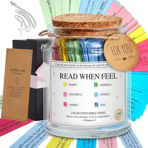 Bible Verse Jar,Read Me When Bible Verses Jar for Emotions and Feelings,Father's Day Gift For Dad From Daughter,Son,Wife,Christian Gift For Women,Men,Graduation Gifts,Birthday Gifts