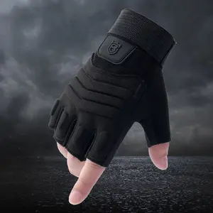 Tactical gloves, half-finger, for men, suitable for spring and summer, cycling, fighting, combat, wear-resistant, outdoor, mountain climbing, motorcycle, fitness, also suitable for women.