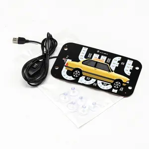 FCCEMC Taxi Sign Light Windshield Car LED Marker Lights Illuminated Emblem with Strong Suction Cups USB-Powered Decoration Car Accessories Glow Letters Cards Board Sticker for Cars