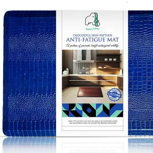 Ultimate Relief Anti-Fatigue Mat By Safari Mats for Kitchen, Bathroom, Garage, Office - Non-slip, pain relief, comfort mats, luxury alligator design, best anti fatigue mat, best kitchen mat