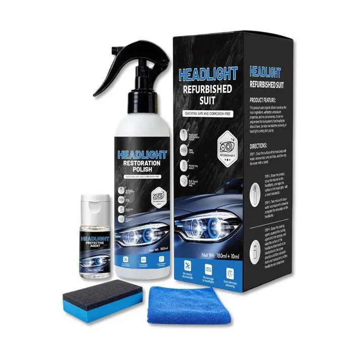 Automotive Headlamp Restoration Fluid,Oxidized and Yellowed Automotive Headlamps Blurring Enhanced Crystallization Coating Refurbisher
