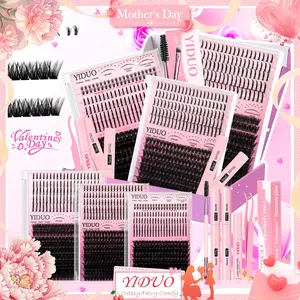 Mixed Length Individual False Eyelashes Kit, DIY Volume Eyelashes, Volume Individual Lashes, 1 Box Natural Look Eyelash Extensions, Self Grafting Curl Eyelashes, Eye Makeup Enhancement False Eyelashes, Cosmetic, DIY Personal Lashes