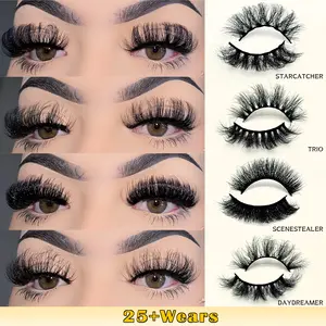 Mkhlina 3D Fluffy Faux Mink Luxury False Eyelashes Long Lasting Lash