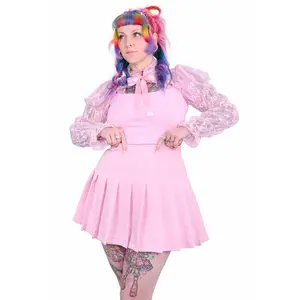 Claire Pleated Skirt - Pink