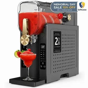 6-Mode 1.6L Capacity 200W One Touch Control Milkshakes Smoothies Ice Cream Frozen Drink MakerMaker Slushy Machine Slush Maker Home Party Use, Easy Summer
