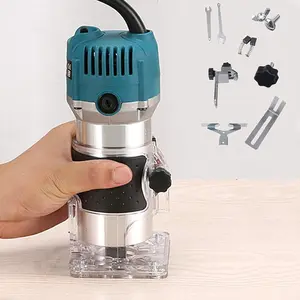 Router,Router Tool  Trimmer Router Electric Hand Trimmer Laminate Milling Engraving Hand Machine Joiner Tool Electric for Slotting Trimming Carving 110V 800W 30000R/MIN