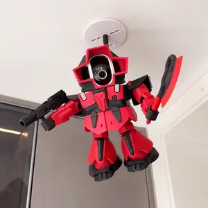 Gundam Robot Monitoring 3MPHD Smart Phone Camera Indoor Audio Video Security Wireless Outdoor Pet Camera 360 Night Vision Two Way Audio Motion Detection Home Security Gift
