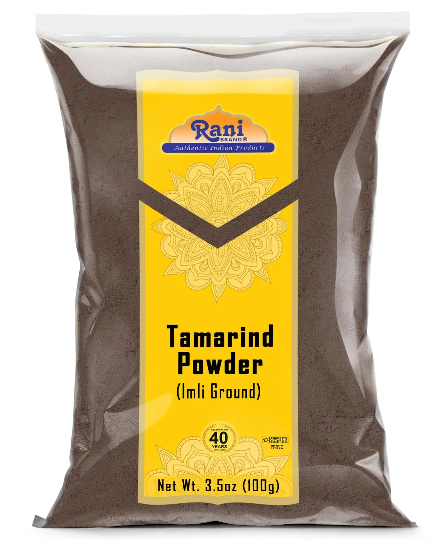 Rani Tamarind Powder (Imli) 3.5oz (100g) No added sugar/salt | Vegan | Gluten Free Ingredients | NON-GMO | Kosher | Indian Origin