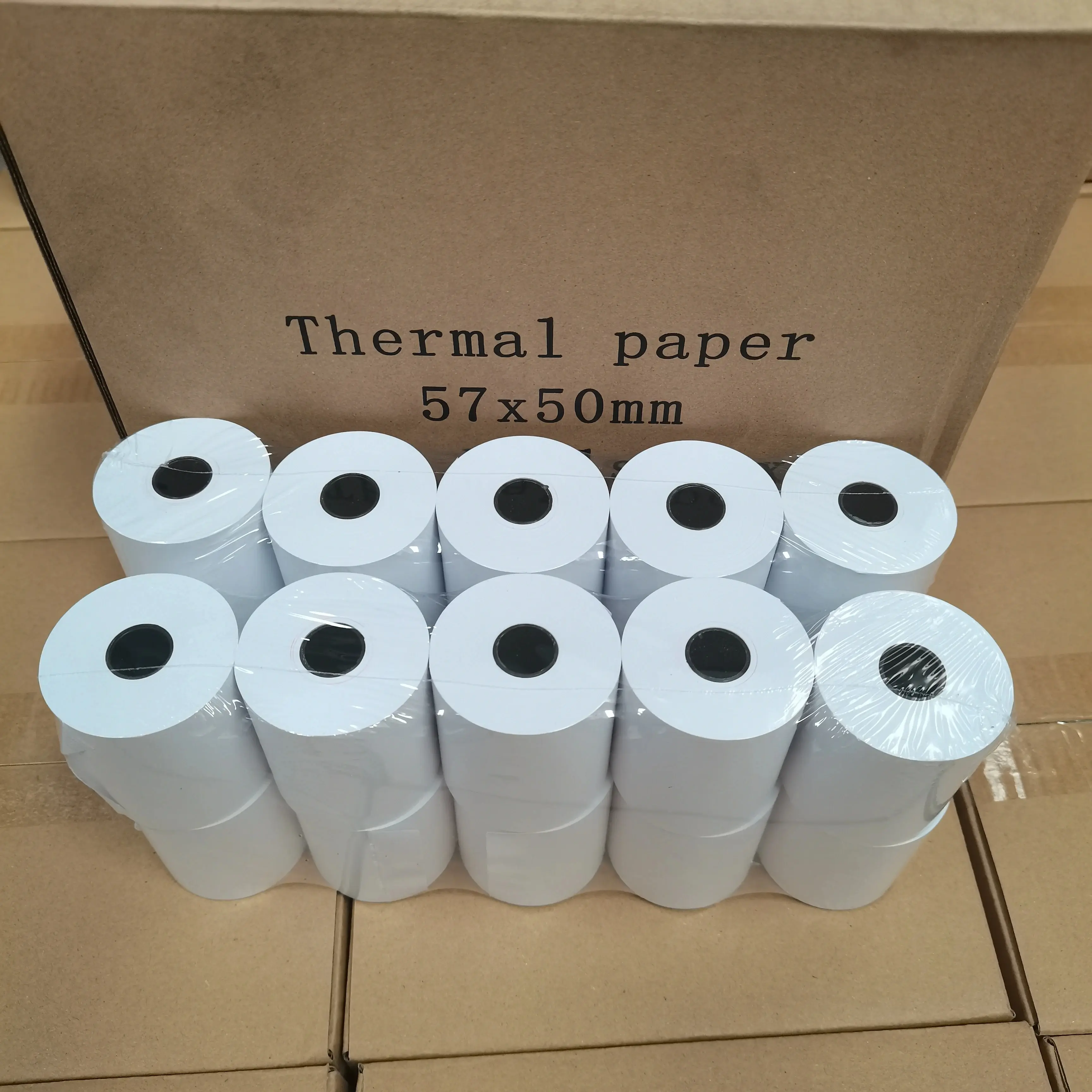 Juvenixs 57mm x 40mm Thermal Receipt Paper Rolls, 100-Pack for Compatible POS, Credit Card and 58mm Thermal Printers
