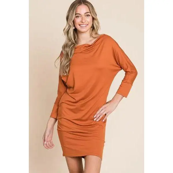 Culture Code Full Size Dolman Sleeve Mini Dress