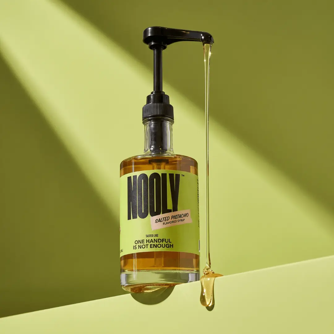Salted Pistachio Syrup for Coffee and Matcha, Low Sugar