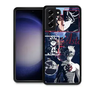 Anime Manga Black Clover Asta Phone Case for Samsung Galaxy S25 Ultra S25 S24 S23 S22 Plus Ultra FE Soft TPU Protaection Back Cover for Boy Girl Gifts