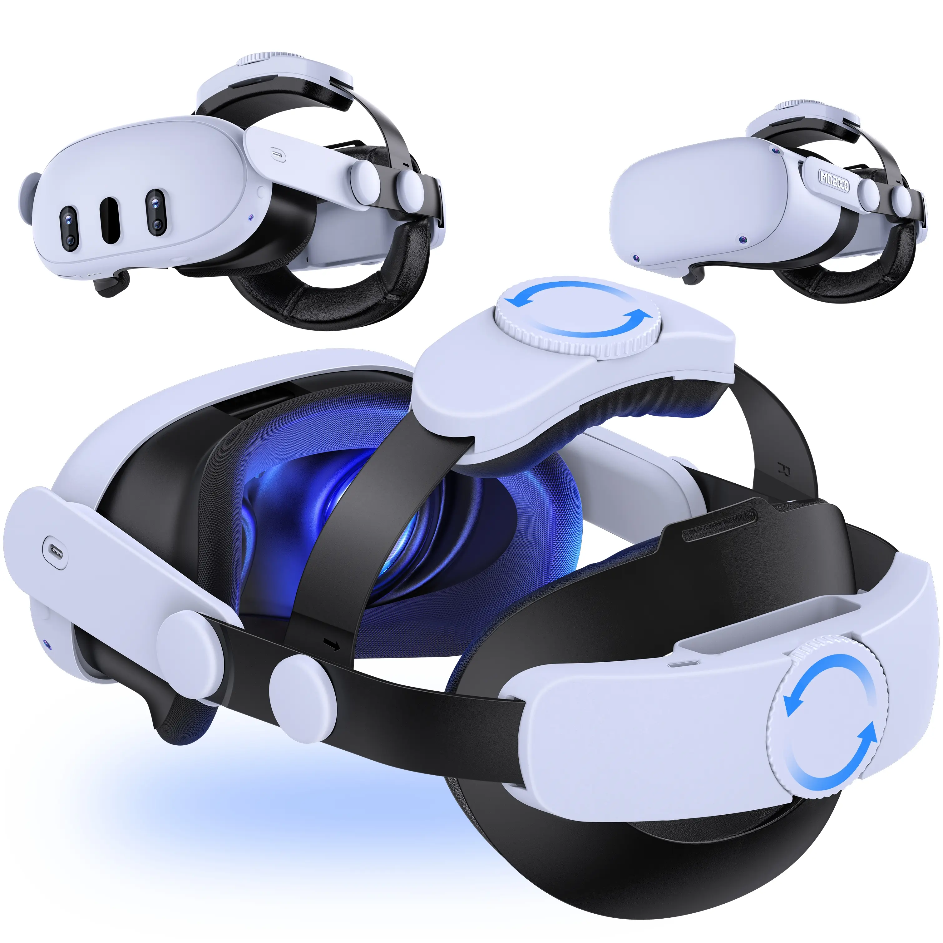 Adjustable Head Strap for VR Headset ,BEBONCOOL Comfort Design for VR Headset Accessories White