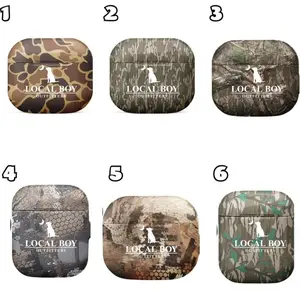 L0cal B0y Camo AirPods Case, Old School Duck Hunting & Bottomland Mossy Oak Camouflage, Protection Cover for AirPods 1 2 3 4, Airpods Pro 1 2 3 LVMKKX