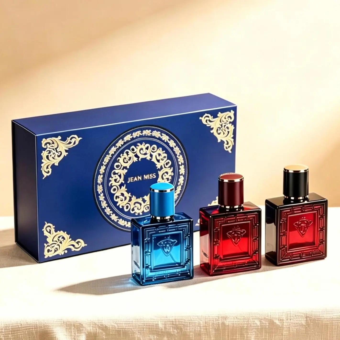 JEANMISS 3-Bottle Neutral Perfume Gift Pack - Perfumes for Women, Long Lasting (Up to 72H), Balanced Blends (Floral-Fruity, Coconut, Warm Coffee), Chic Simple Packaging for Office, Date, Long Lasting Perfumes