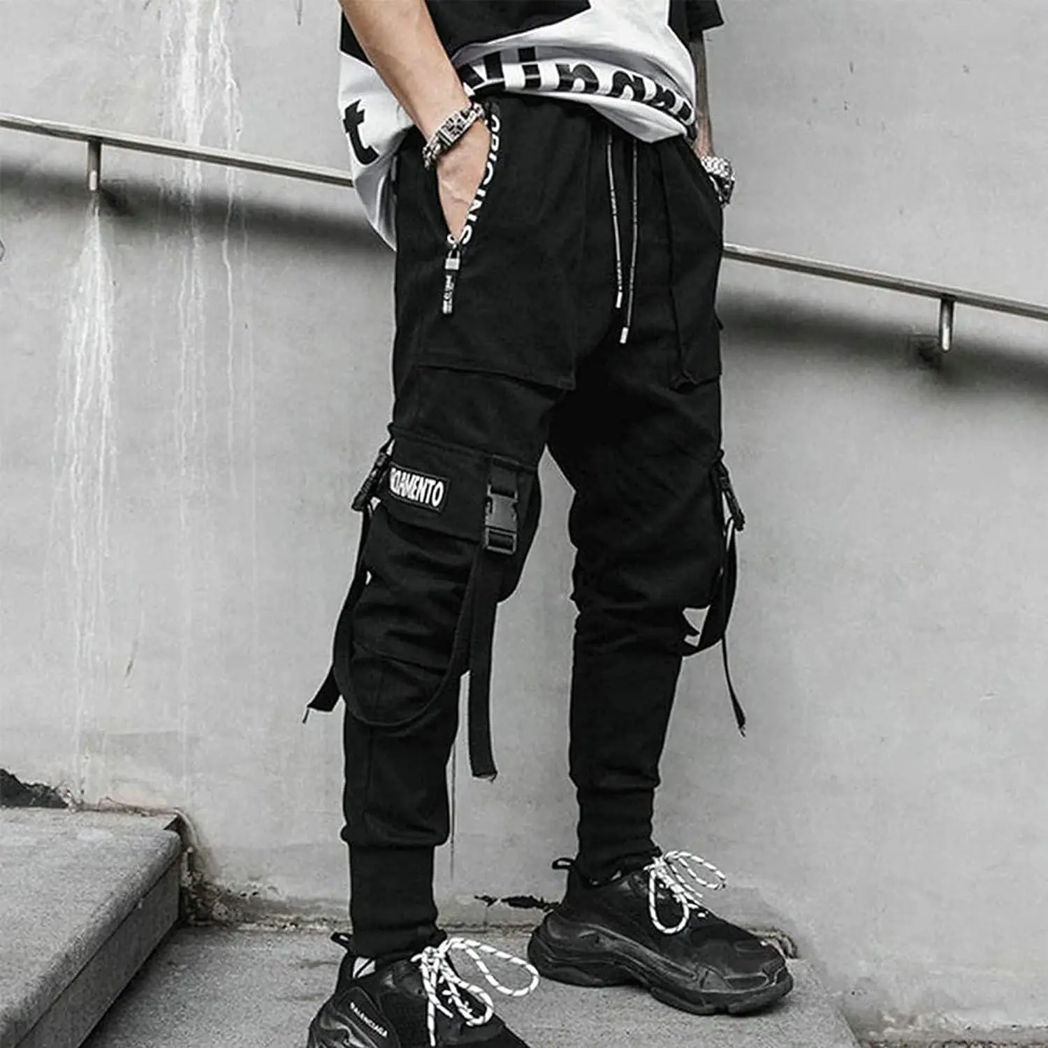 XYXIONGMAO Men's Jogger Pants Techwear Hip Hop Harem Pants Streetwear Tactical Track Pants