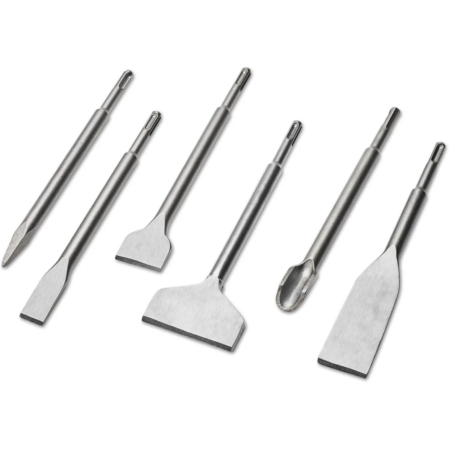 6pcs 40CR Steel Masonry Chisel Set, Effective Hardware Hand Tools for Tile Removal, Wall Chasing, Ideal for Contractors, DIY Enthusiasts & First Projects with Expert Advice Support