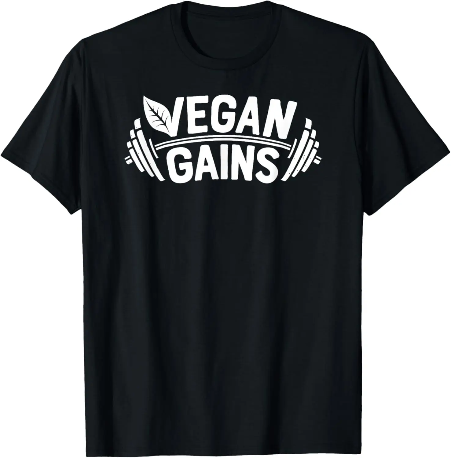 Vegan Gains T Shirt for Men Women Vegetarian Funny Gym Wear T-Shirt