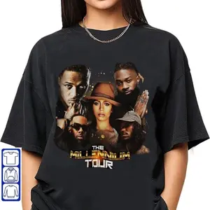 Millennium Tour 2025 Graphic T-shirt, Hip Hop Legends Tee, Retro Concert Merch, Unisex Music Fan Apparel, Gift For Her, Menswear Womenswear Top