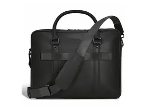 Champs Onyx Carrying Case (Briefcase) for 11" to 15.6" Notebook - Black -  RFID Resistant - Top Grain Cowhide Leather Body - Shoulder Strap, Handle, Trolley Strap - 3.17 gal Capacity - OB-412-BLACK