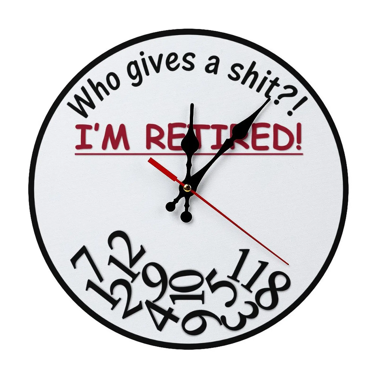 1pc 10/12 Inch DIY Sassy Themed Wall Clock - Easy Assembly, Retirement Novelty Clock, Unique Interactive Adult Gag Gift for Coworkers, Room Decor Home Decor Item