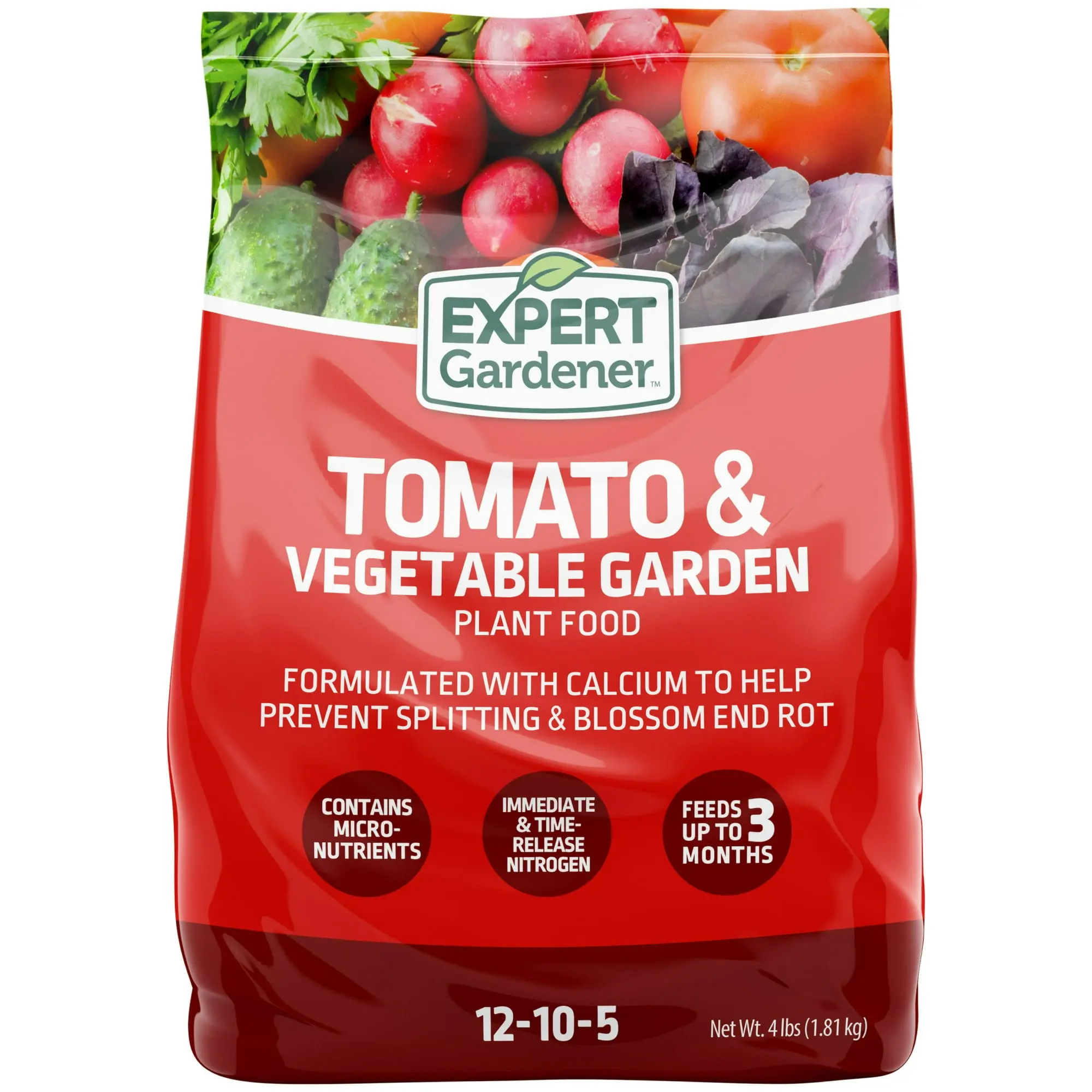Tomato & Vegetable Garden Plant Food Fertilizer, 12-10-5 Fertilizer, 4 lb.