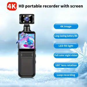 [4K HD Vlogging Camera] 4K HD Vlogging Camera With 1.3" CMOS, USB Rechargeable, 180° Rotating Action Camcorder For Live Streaming & Outdoor Adventures - Perfect Gift For Couples, Back-to-School, Or Easter (No SD Card)